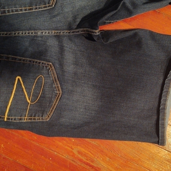 Seven7 Sunset Bermuda Long Length Dark Wash Denim Shorts Sz 14 - Picture 8 of 12